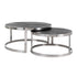Bonita Parquet Black & Steel Frame Coffee Table Set
